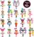 Fashion Fidgets Sensory Toy Dolls - Push Pop Fidget Toy Pack of 2 for Kids, Anxiety and Stress Relief