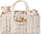 Blissful Diary Floral Diaper Caddy Organizer, Stylish Nursery Storage Basket, Gift for