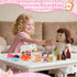 kimo 40+ Playset. Mini Refrigerator Toy, Fill The Fridge with Ice Cream, Juice & Mini Food Toys for Dollhouse