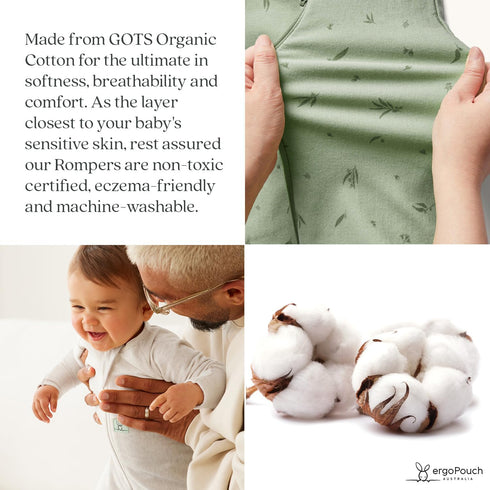 Slim-Fit Long Sleeve Baby Pajamas - Breathable Sleep Romper