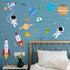 decalmile Outer Space Wall Decals, Rocket Planets Astronaut Stickers for Baby Nursery Boys Bedroom Decor