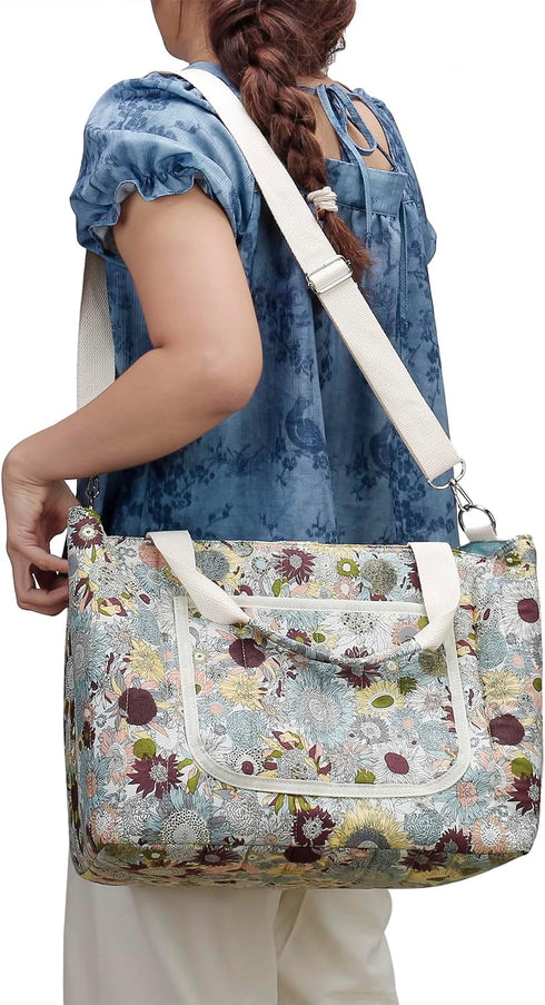 Floral Diaper Bag Tote - Large Capacity for Baby Essentials