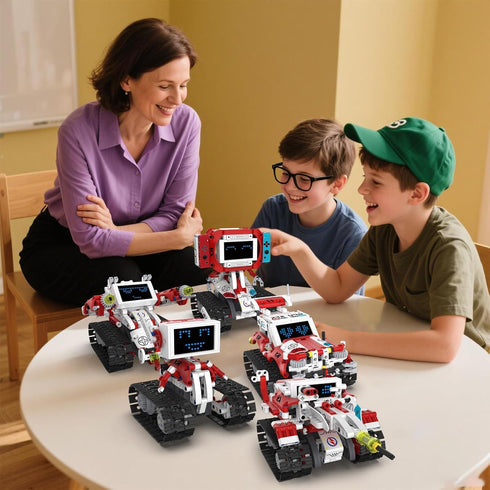 5 1 Set 8-16 Programmable (358PCS) in Robot Building Blocks for Year Old Boys Girls Kids with APP or Remote Control