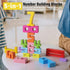 20PCS 1-10 Counting 10, 3-8 Gdaytao Wooden Number Building Blocks - Montessori Math Stacking Number Blocks Toys