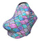Schgap Mermaid Car Seat Covers Canopy for Baby Nursing Cover Breastfeeding Baby Carrier