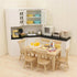 10PCS Set 1:12 Miniature Dollhouse Waffle Maker Toaster Scale Stand Mixer Flour Kitchen Decoration Modern Mini House