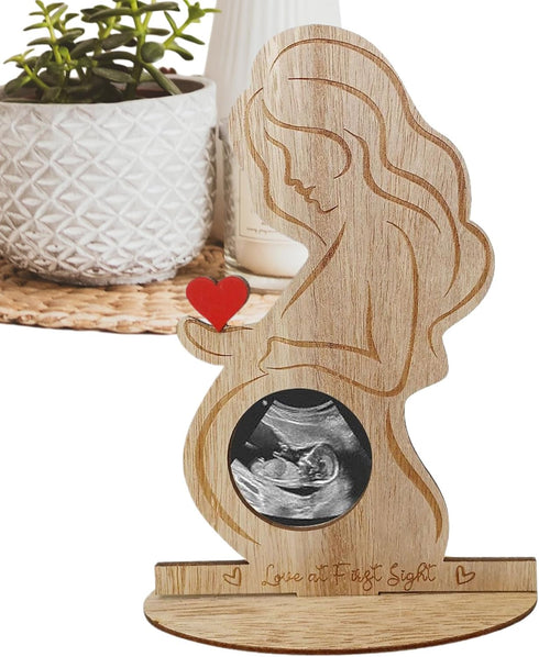 Generic Ultrasound Photo Frame In Wood Sonogram Picture Holder With Stylish Design, Pregnancy