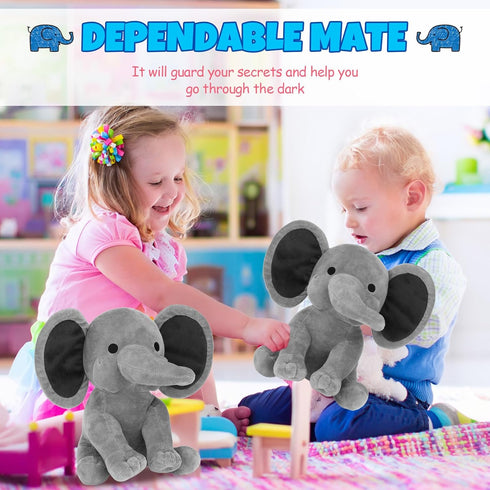 9 Pieces Elephant Stuffed Animals, Soft Cute Plush Toys for Baby Shower and Birthday Party Supplies