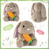 9" Easter Bunny Stuffed Animal, Plush Rabbit with Floppy Ears and Carrot, Rabbit Stuffed Animals Plush Toy Easter Gift