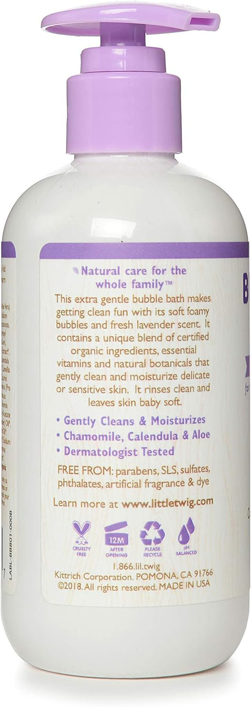 8.5 oz. Little Twig Bubble Bath, Baby Bath Essential with Natural Plant Derived Formula, Vegan, Gluten-Free