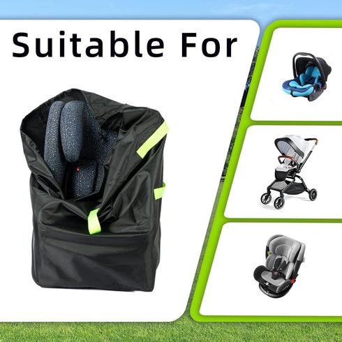 Flylin Backpack 85x43x43cm) Car Seat Travel Bag for Airplane,Double Waterproof Oxford Gate Check Bags for Most Infant