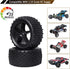 12mm Hex Wheels Tires Set (1/10 RC Buggy) - Front & Rear Compatible with Traxxas Bandit Vxl, Non-Glued