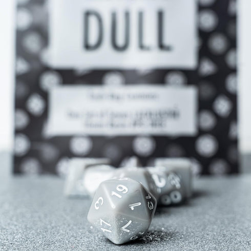 These Dice are Dull, Sir GameAlot Set of 7 Boring Polyhedral Dice for Dungeons and Dragons and RPG