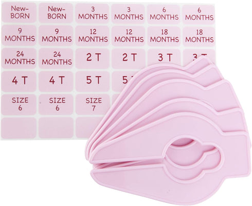 Baby Buddy Closet Organizers - Newborn Essential, Nursery Must Have, Pink, Set of 5