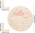 lasuroa Baby Announcement Sign, Wooden Hello World Newborn Signs Cute Welcome Baby Name Board for Boys Girls Hospital
