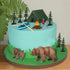 13 RAYNAG Pieces Camping Cake Topper Camping Party Decoration With Tent Bonfire Tree Bear People Boat Camping Cake