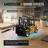 1/64 Controled,2-in-1 Hook,10CH RC Forklift Toy,Mini Forklift Remote Control & Phone App Transformable Lift Fork