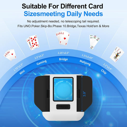 Svertmer Shuffler|1-2 10 Automatic Card Deck Electric Card Shuffle Machine|Portable Rechargeable Batteries