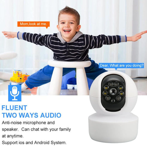 Wireless Security Camera, 1080P HD WiFi Indoor Baby Monitor, Two Way Audio Pet Camera with Night Motion Detection