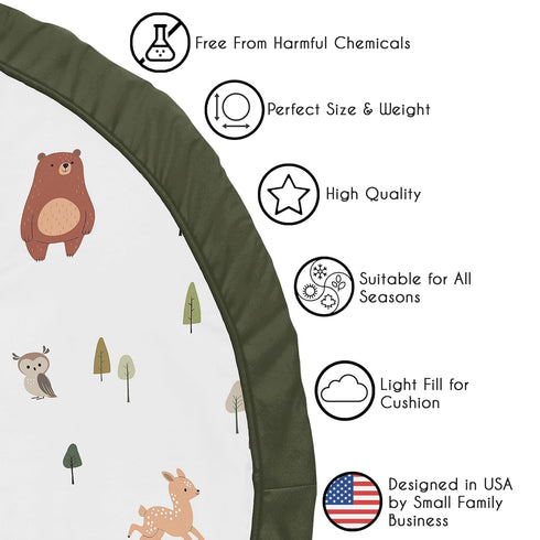 Tummy Sweet Jojo Designs Baby Play Mat (Woodland Animals) for Girls and Boys, Infant, Toddler Time Activity Floor