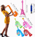 smilixin Set Inflatable Guitar - Rock Star Toy with Inflatable Guitar, Bass, Piano, Drum, Microphone and Saxophone