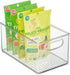 Closet, 2 Pack mDesign Plastic Baby Nursery and Food Organizer - Storage Holder Bin with Handles for Cupboard, Cabinet