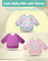 3 Pack 6-24 Lictin Baby Bibs for Boy or Girl, Cute Long Sleeve Bib, Waterproof Bibs for Toddlers,Adjustable Closure