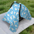 DOMIKING Sky Blue Seagulls Print Baby Car Seat Cover Breathable Infant Car Seat Cover for Babies Lightweight Carseat