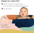 Sunset Knit Baby Blanket in Cable Pattern, Organic Cotton Blankets for Crib or Stroller, Receiving Blankets - Orange