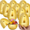 Digwry 8 PCS Jumbo Gold Plastic Easter Eggs, 6 Inch Giant Metallic Golden