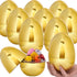 Digwry 8 PCS Jumbo Gold Plastic Easter Eggs, 6 Inch Giant Metallic Golden