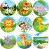 Zoo Animal Sticker Set, 200Pcs Cute Wild Animal Labels for Kids Birthday Party Favors Decor Supplies