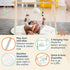3 B. toys Wooden Baby Play Gym Activity Mat Starry Sky Hanging Sensory Toys Natural Wood Babies, Infants