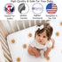 Sweet Jojo Designs Fitted Baby Crib Sheets (White and Orange Boho Sun) for Girls, Infant Nursery, Toddler Room