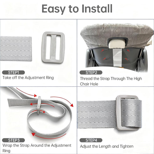 Pack Set: 5 Two High Chair Straps Point High Chair Straps Replacement Compatible with Graco and Most, Adjustable Sturdy