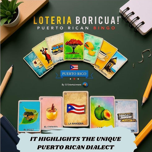 (3rd SJ Entertainment Puerto Rico Bingo: Lotera Boricua Edition) Bilingual Puerto Rican Party Game Collectible