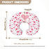 Hechitok Pink Heart Nursing Pillow Cover, Premium Quality Soft Breast Feeding Pillow Covers Great for Breastfeeding