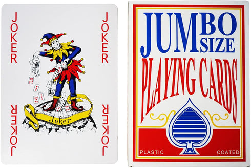 Yuanhe Jumbo Large Playing Cards, Giant Oversized Deck for Casino Party Decorations, 8 x 11 Inch