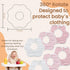 6 Pack MUKIN Soft Cotton Muslin Baby Bibs | Adjustable Snap Closure for Newborns| Absorbent for Drooling, Teething
