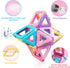 124PCS 3 4 5 6 7 8+Year Set Magnetic Tiles Toys for Old Boys Girls Upgrade Macaron Castle Blocks Building for Toddlers