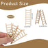 20 Pcs Mini Garden Ladder 2.36''x 0.78'' Miniature Ladder Model Mini Ladder Tiny Ladder Model Wooden Mini Doll House Ladder Accessories for Landscape Dollhouse Decor
