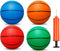6 INCH PVC Mini Basketball for Indoor Mini Hoops, Soft Rubber Small Replacement Basketballs, 4 PCS with Pump