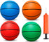 6 INCH PVC Mini Basketball for Indoor Mini Hoops, Soft Rubber Small Replacement Basketballs, 4 PCS with Pump