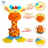 WHNKFB 0-12 Baby Teether Rattle Toy - Soft Giraffe Plush with Crinkle Squeaky Sound, Sensory Shaker for Newborns