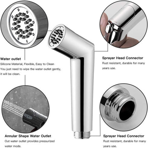 GORKEM Set Set) Handheld Bidet Sprayer for Toilet, Spray Attachment with Hose for Feminine Wash, Baby Cloth Diaper
