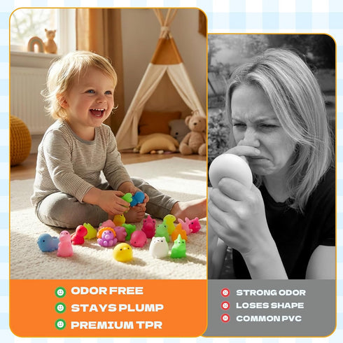 DIMATIMA 110 Pack Bulk Mochi Squishy & Fidget Toys - Soft Stress Relief Toys, Ideal Party Favors, Classroom Prizes