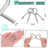 Set 8 Yilloog Metal Wire Puzzle of with Pouch, Brain Teaser Puzzles IQ Test Ring Disentanglement Unlock Interlock Game