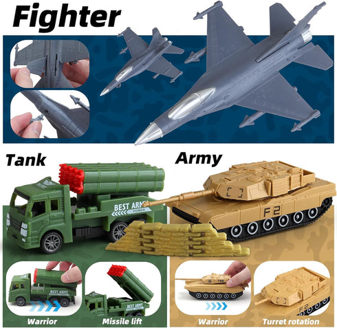 Kaelinda Playset, 4-7 6-8 8-12, 3 4 5 6 7 Army Men Action Figures Army Toys for Boys Age Toy Soldiers with Military