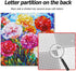 Bgraamiens 1000 Pieces Carnation Stained Glass Puzzle for Adults, Blooming Flowers Art Challenge