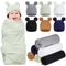 Ramede 6 Set Baby Swaddle Blanket and Hat, 100% Cotton Newborn Receiving